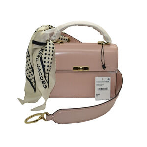 I0 NWT MARC JACOBS Downtown Rose Pink Leather Turn Lock Flap Shoulder Bag $450